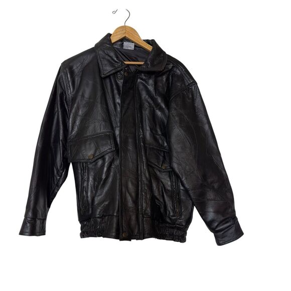 Vintage 90's Flight Path Leather Motorcycle Jacket Small Black - Picture 14 of 16